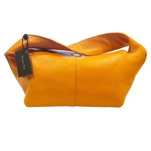 Massimo Dutti Orange leather bag
